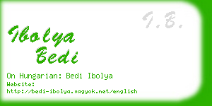 ibolya bedi business card
